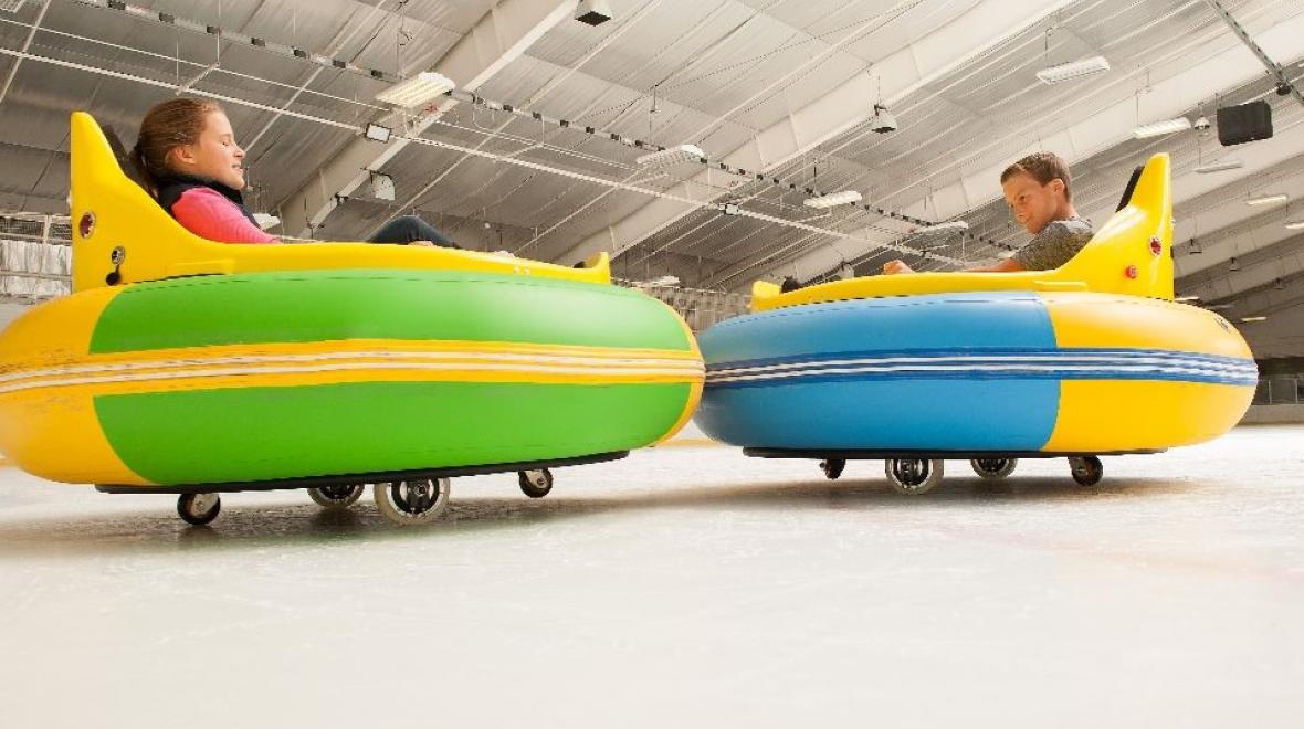 Ultra Fun Ice Bumper Cars at Sprinker Recreation Center in Tacoma